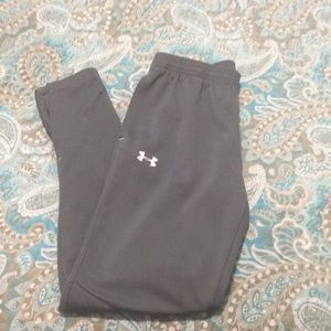 Gray under armour track pants